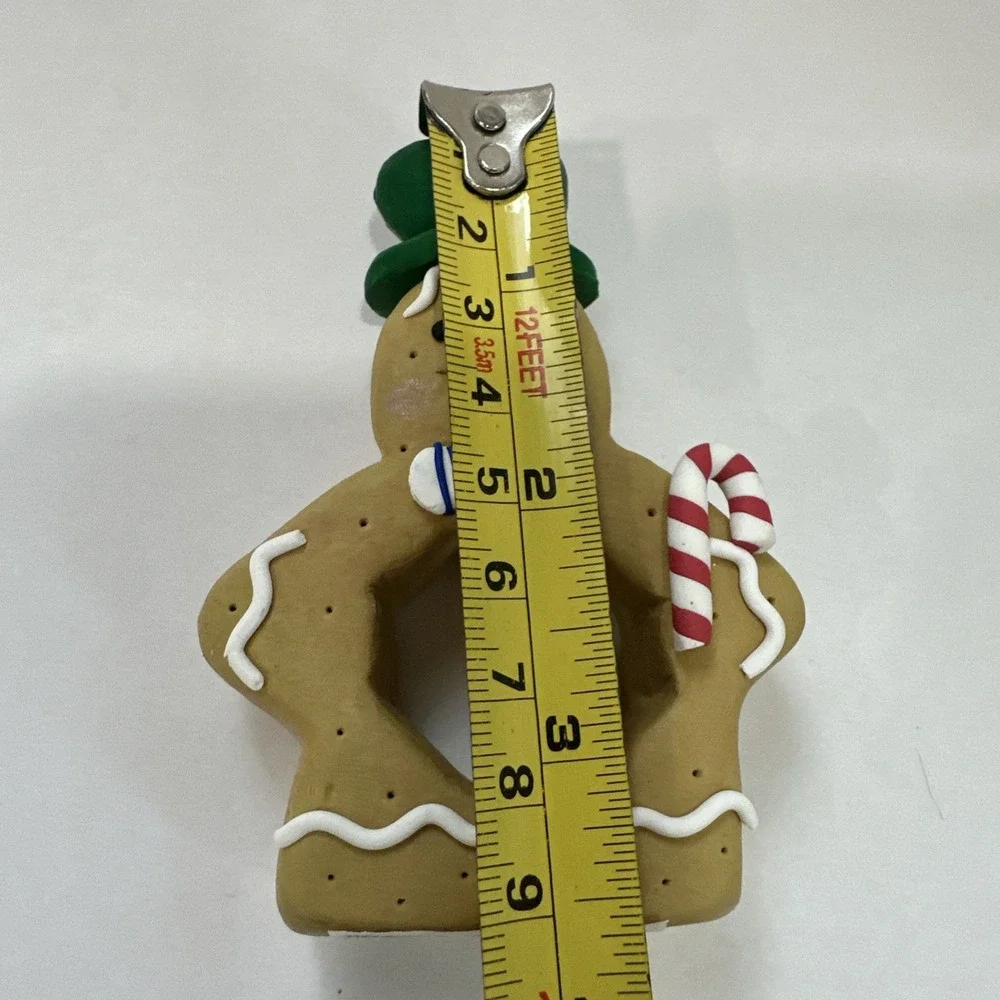 Vtg Christmas Napkin Rings Lot of 6 Handmade Clay Dough Table Decor
